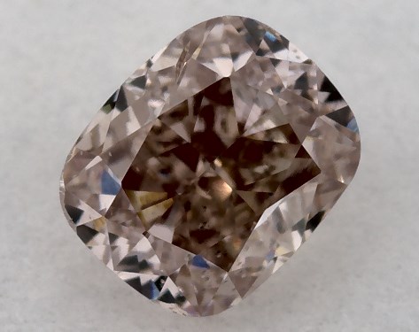 GIA 0.27 Carat Fancy Pink Brown-SI2 Cushion Modified Cut Diamond